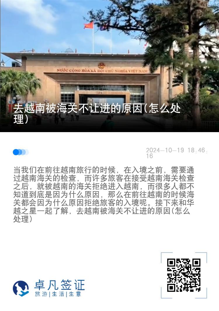 去越南被海关不让进的原因(怎么处理)