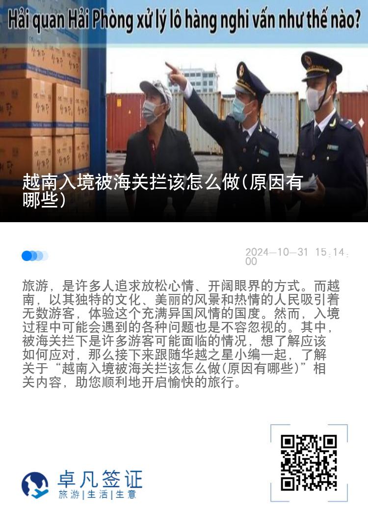 越南入境被海关拦该怎么做(原因有哪些)