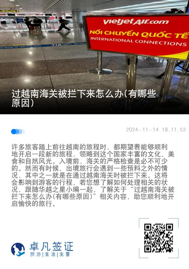 过越南海关被拦下来怎么办(有哪些原因)