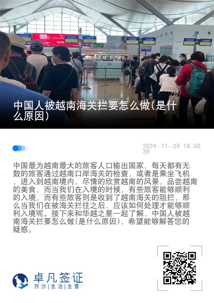 中国人被越南海关拦要怎么做(是什么原因)