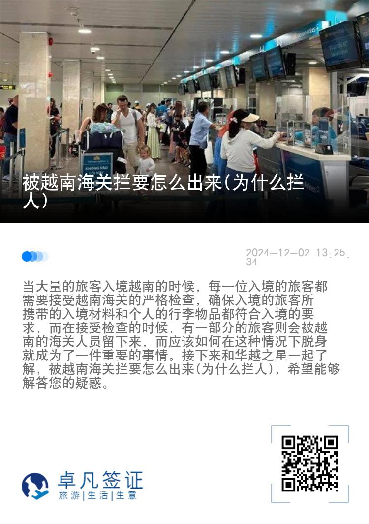 被越南海关拦要怎么出来(为什么拦人)