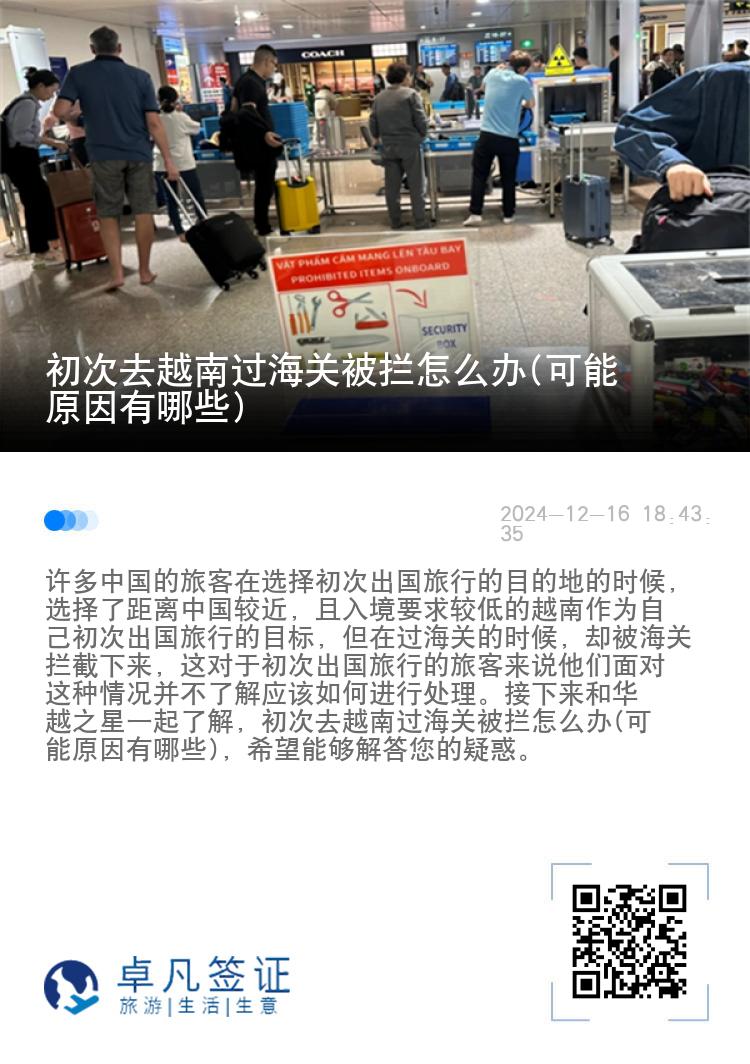 初次去越南过海关被拦怎么办(可能原因有哪些)
