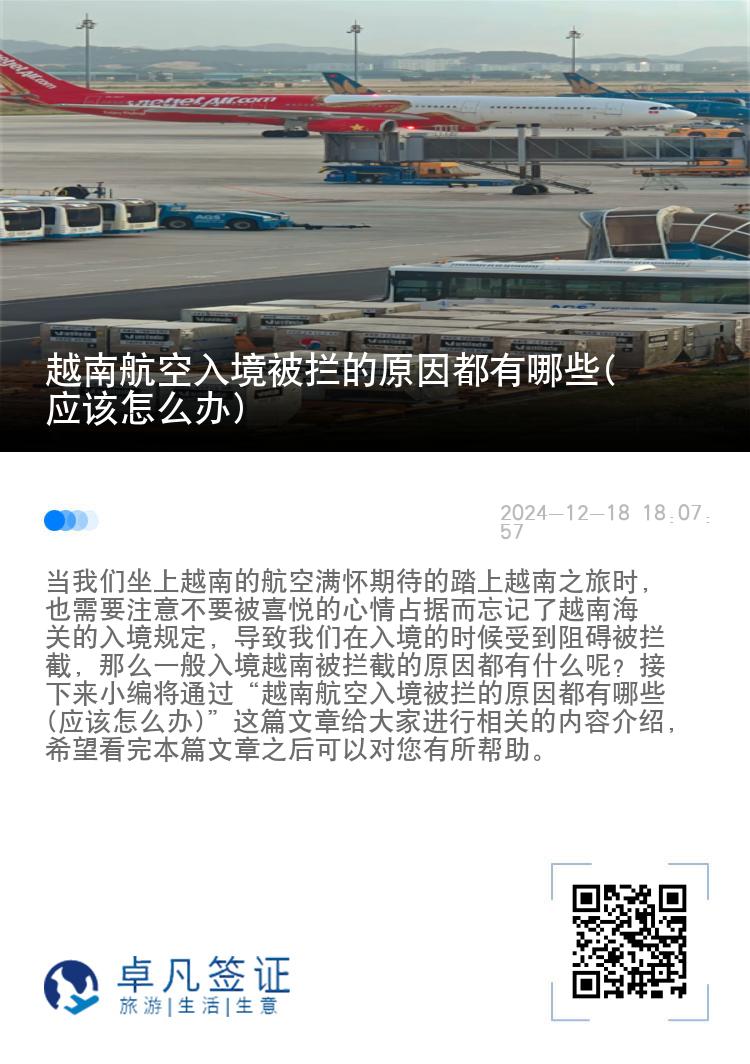 越南航空入境被拦的原因都有哪些(应该怎么办)