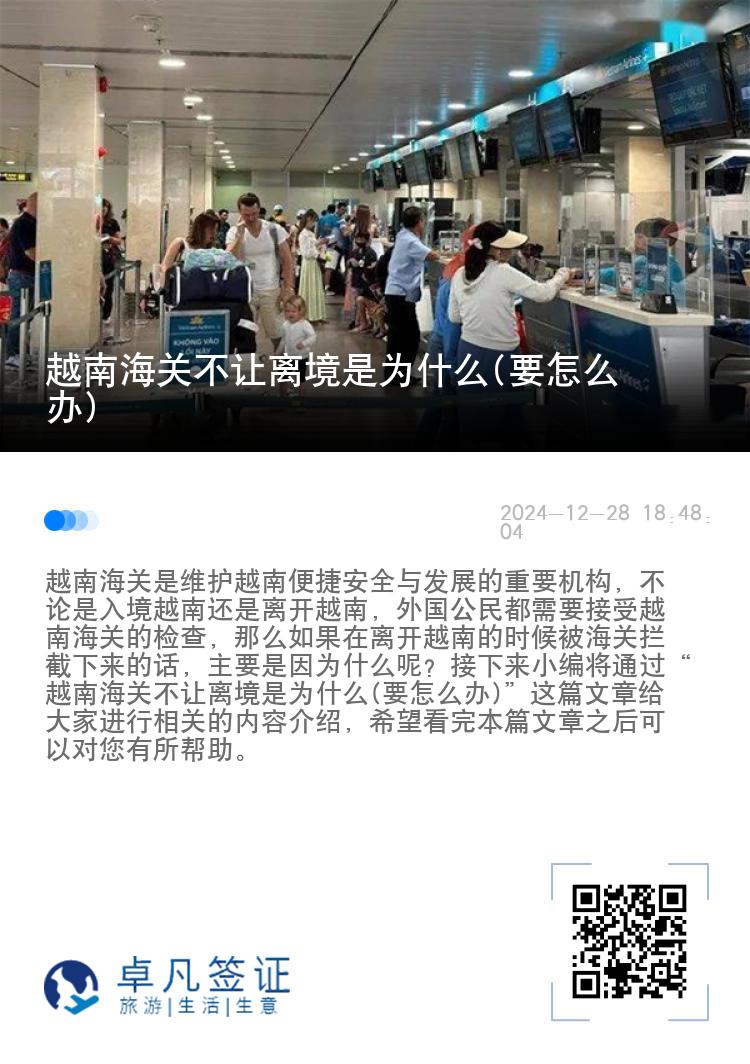 越南海关不让离境是为什么(要怎么办)