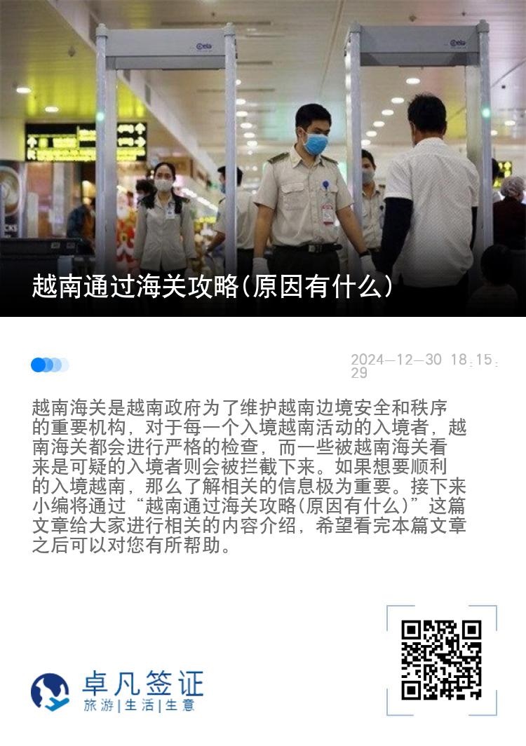 越南通过海关攻略(原因有什么)