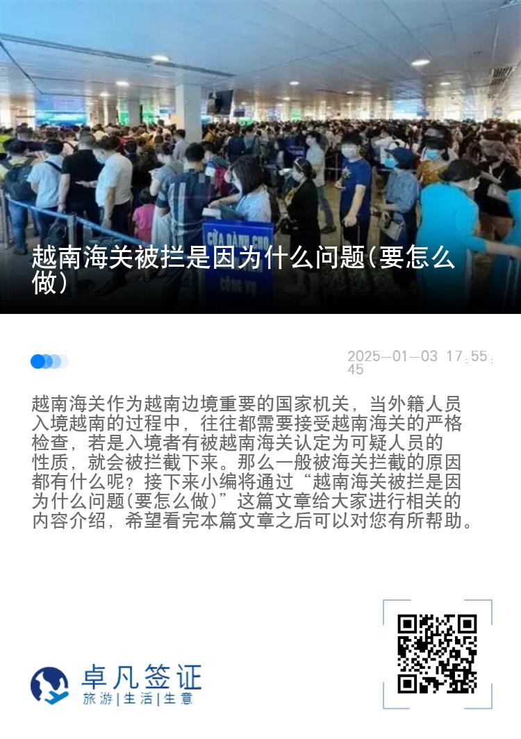 越南海关被拦是因为什么问题(要怎么做)