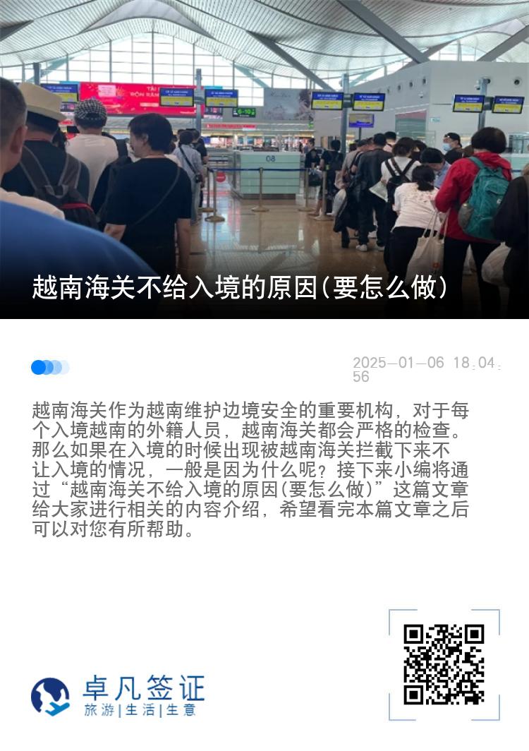越南海关不给入境的原因(要怎么做)
